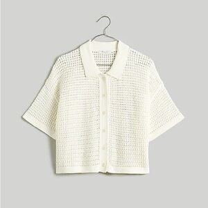 Madewell crochet button down sweater tee